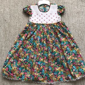 Custom made  multicolor floral print dress